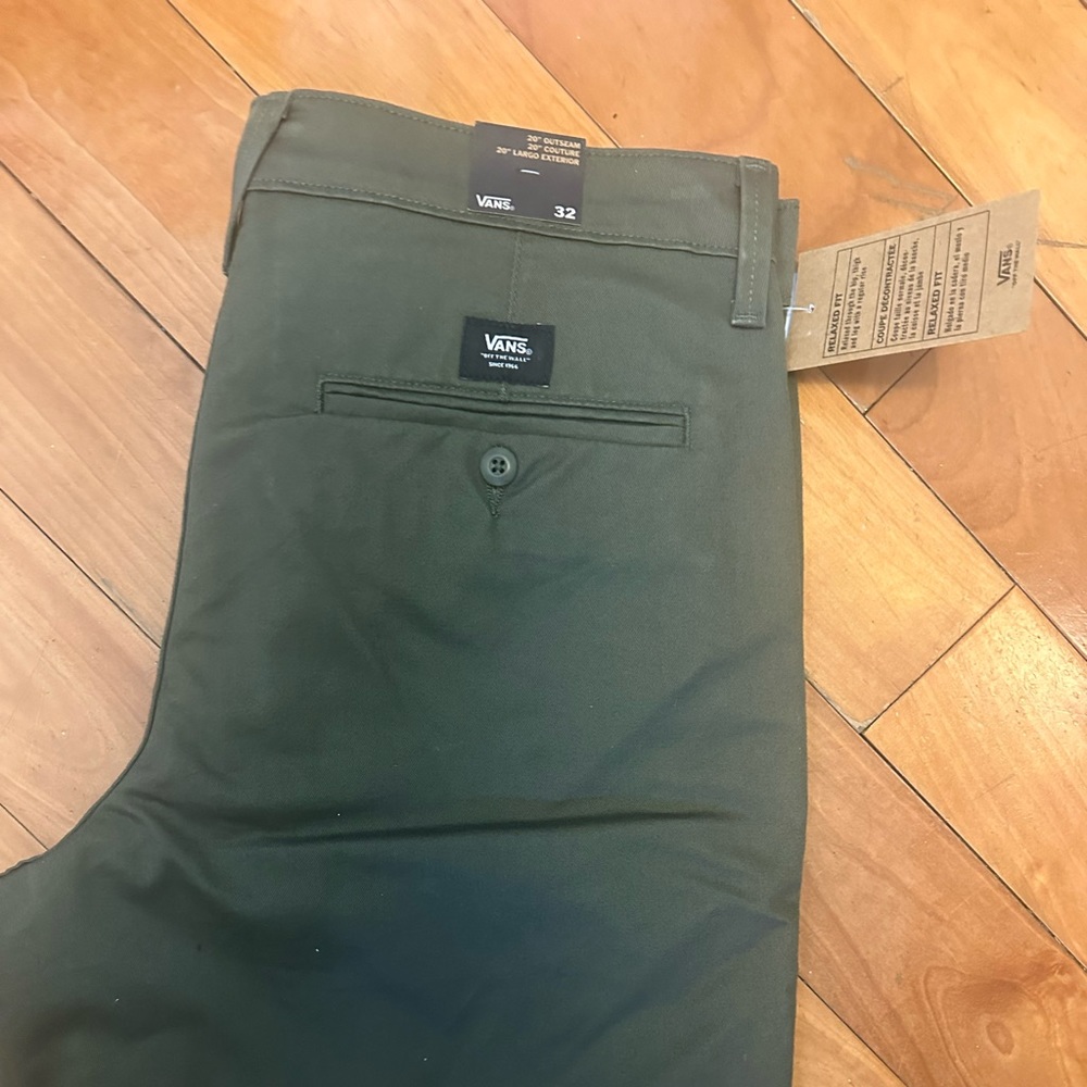 Men’s- green chino shorts size 32